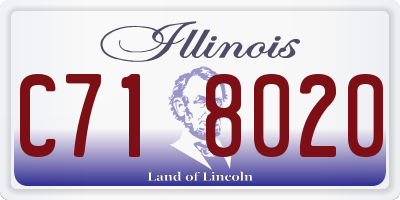 IL license plate C718020