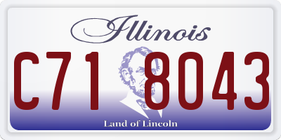 IL license plate C718043
