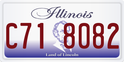 IL license plate C718082