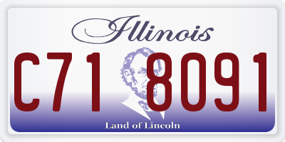IL license plate C718091