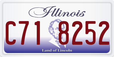 IL license plate C718252