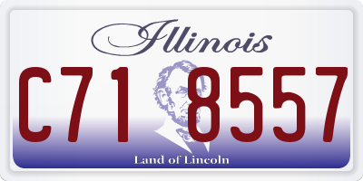 IL license plate C718557