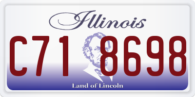 IL license plate C718698