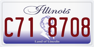 IL license plate C718708