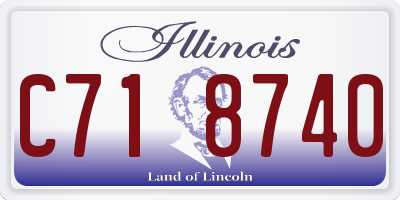 IL license plate C718740