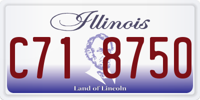 IL license plate C718750