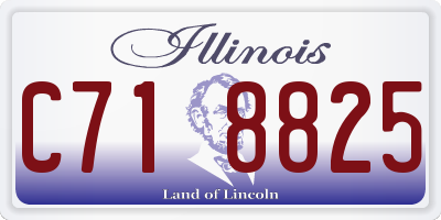 IL license plate C718825