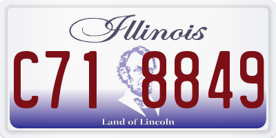 IL license plate C718849