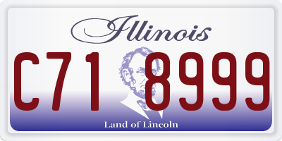 IL license plate C718999