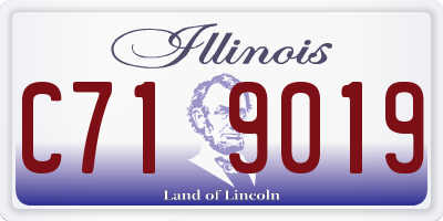 IL license plate C719019