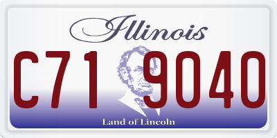 IL license plate C719040