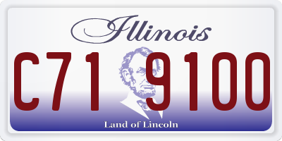 IL license plate C719100