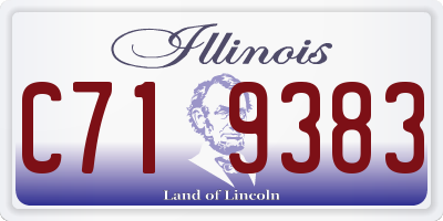 IL license plate C719383