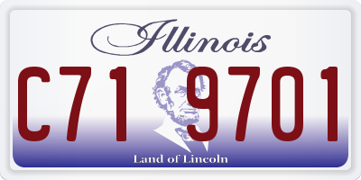 IL license plate C719701