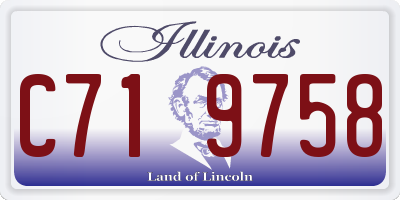 IL license plate C719758