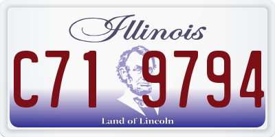 IL license plate C719794