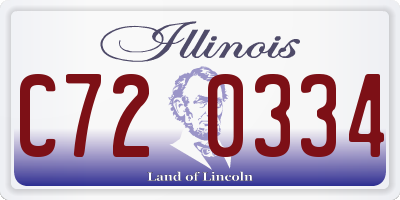 IL license plate C720334