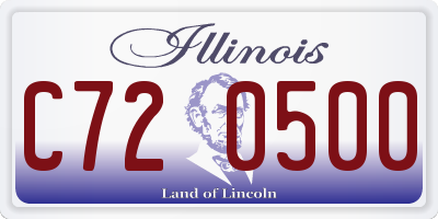IL license plate C720500