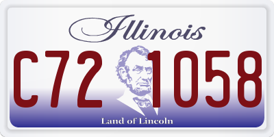 IL license plate C721058