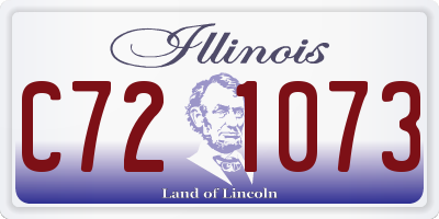 IL license plate C721073
