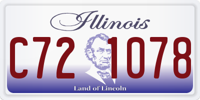 IL license plate C721078
