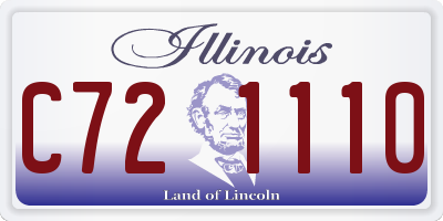 IL license plate C721110