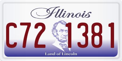 IL license plate C721381