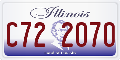 IL license plate C722070