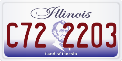 IL license plate C722203