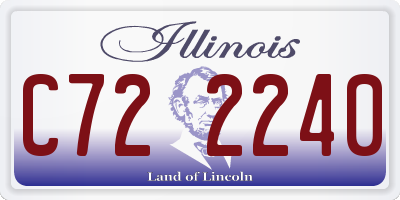 IL license plate C722240
