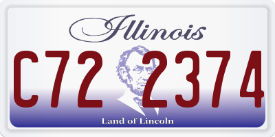 IL license plate C722374