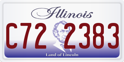 IL license plate C722383