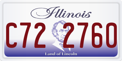 IL license plate C722760