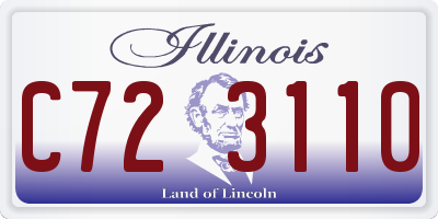 IL license plate C723110