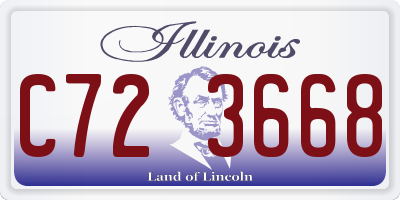 IL license plate C723668