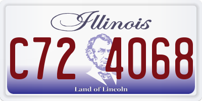 IL license plate C724068