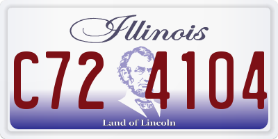 IL license plate C724104