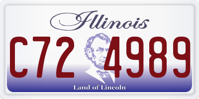 IL license plate C724989