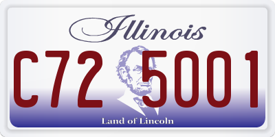 IL license plate C725001