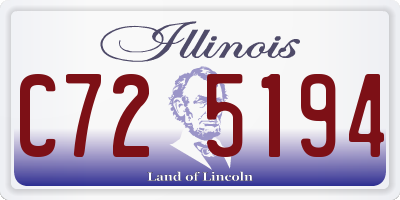 IL license plate C725194