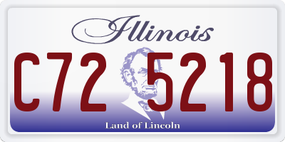 IL license plate C725218