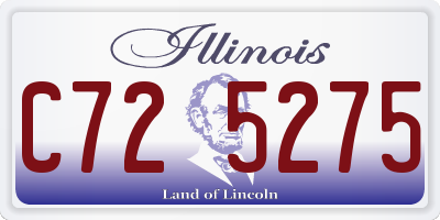 IL license plate C725275