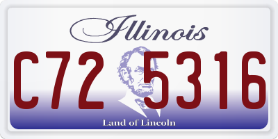 IL license plate C725316