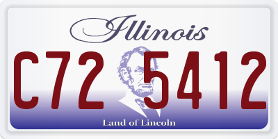 IL license plate C725412