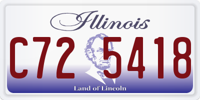 IL license plate C725418