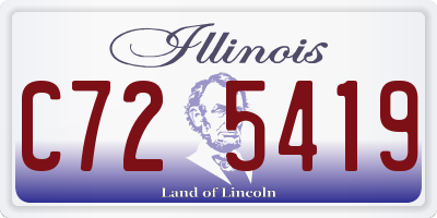 IL license plate C725419