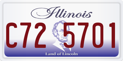 IL license plate C725701