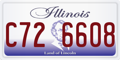 IL license plate C726608