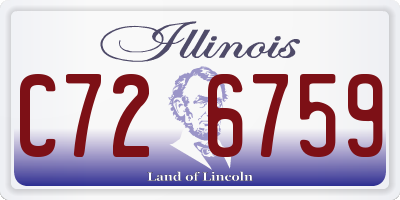 IL license plate C726759