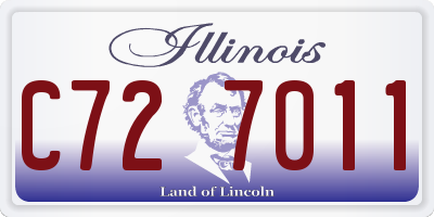 IL license plate C727011